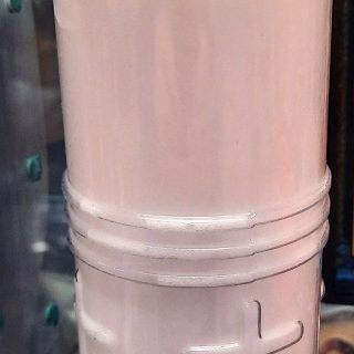 White Candle Frosted Container