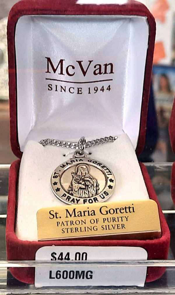 Saint Maria Goretti Medal Patron of Purity Sterling silver medal